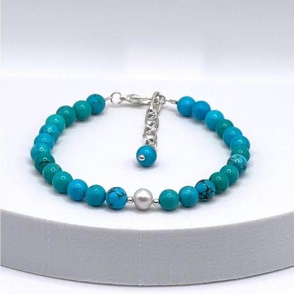 Genuine Turquoise and Freshwater Pearl - Picture 11 of 14